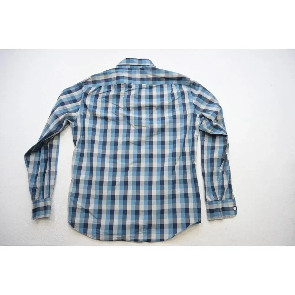 J Crew Button Up Dress Shirt Casual Plaid Long Sleeve Mens Sz Large‎